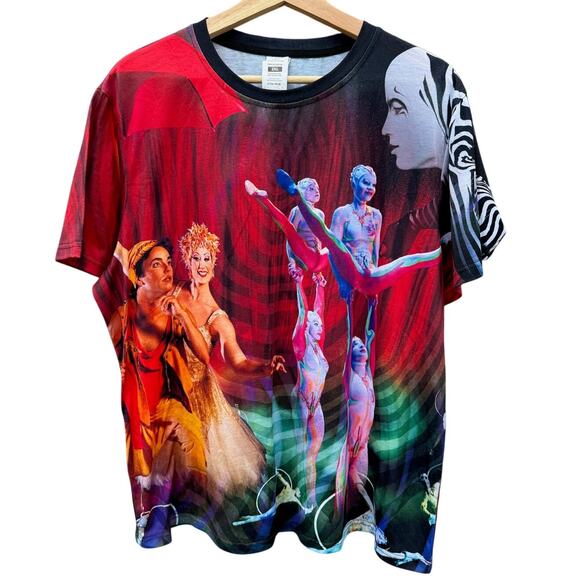 Cirque Du Soleil Circus all over graphic Shirt Red Men's 2XL - Picture 1 of 4